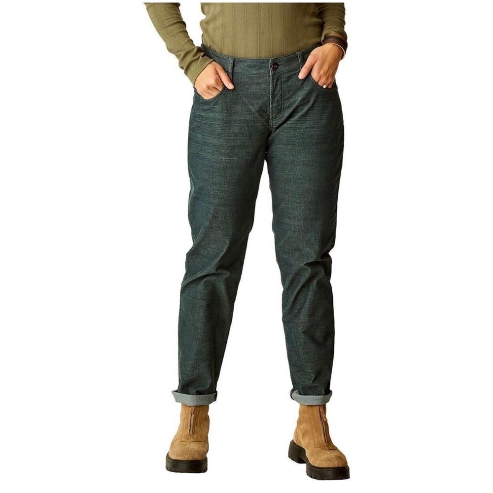 Carve Designs Womens 2 Green Blue Carson Cord Organic Cotton Raw Hem Granola